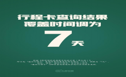 ​通信行程卡查询时间范围由14天调整为七天