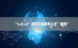 “1+2+3”模式打造青年人才“雁阵”