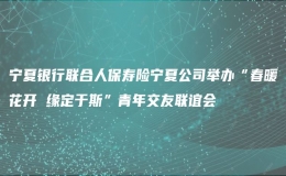 宁夏银行联合人保寿险宁夏公司举办“春暖花开 缘定于斯”青年交友联谊会