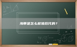 海带是怎么繁殖后代的？