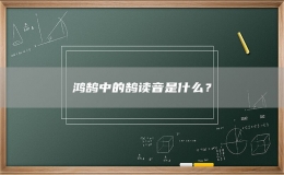 鸿鹄中的鹄读音是什么？