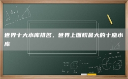 世界十大水库排名，世界上面积最大的十座水库