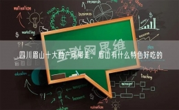 四川眉山十大特产可带走，眉山有什么特色好吃的