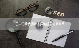 巴中门诊费用跨省异地就医结算政策