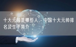 十大元帅是哪些人，中国十大元帅排名及生平简介