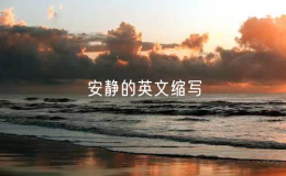 安静的英文缩写