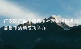 广安区广福街道西溪社区便民服务公益集市活动成功举办！