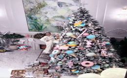 周扬青家的圣诞树引发网民热议