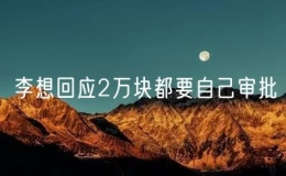 李想回应2万块都要自己审批